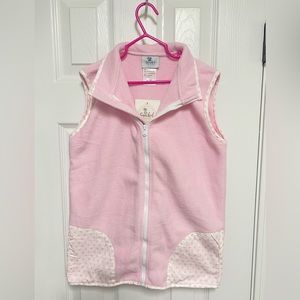 NEW size 10 light pink polka dot details vest